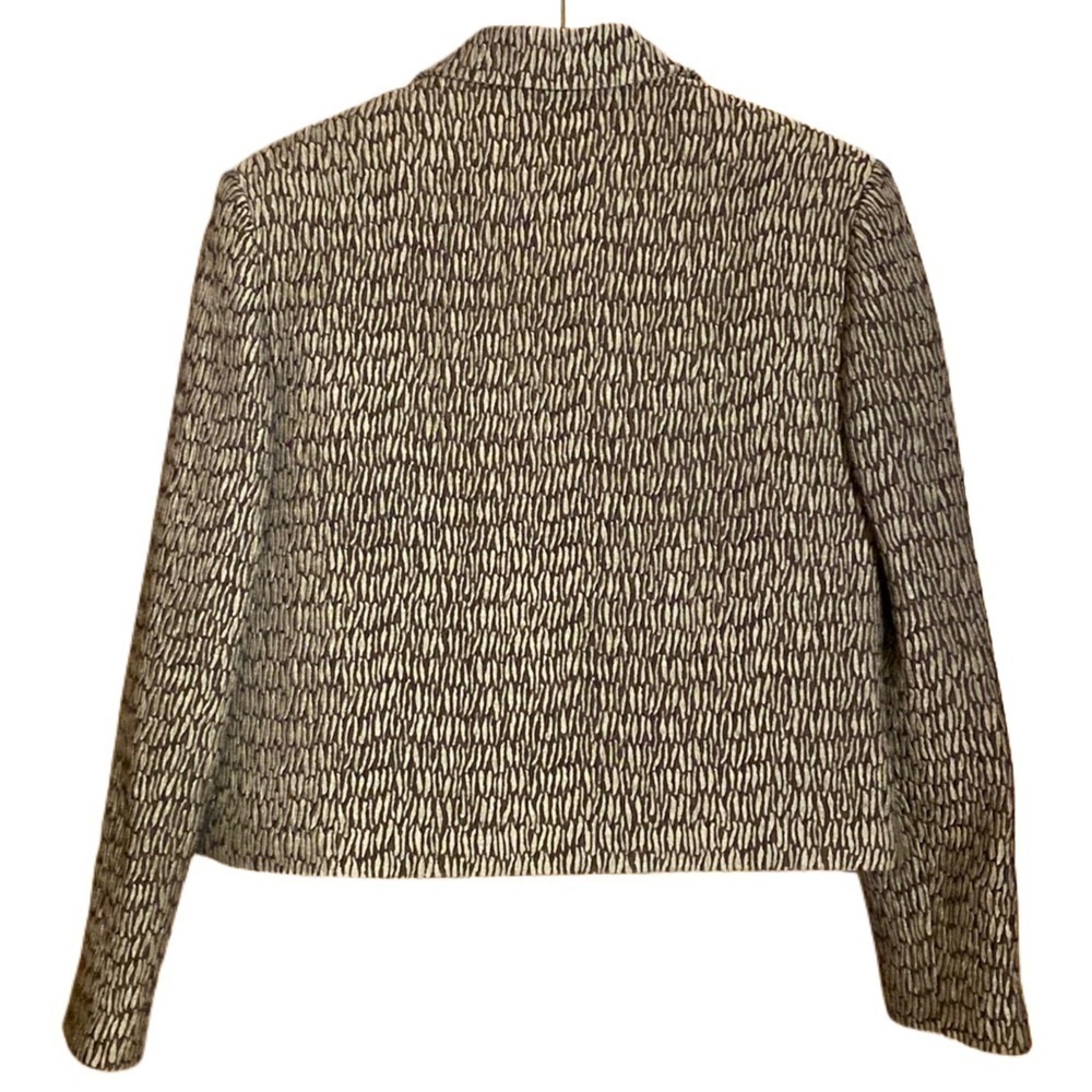90s Emil Rutenberg Cropped quilted Blazer jacket Padded Shoulder Women XS - Picture 2 of 8